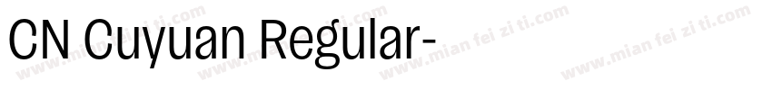 CN Cuyuan Regular字体转换